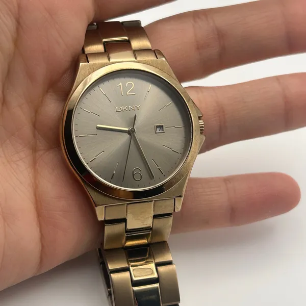 DKNY Champagne Stainless Steel Women’s Watch Working 34mm - Image 6