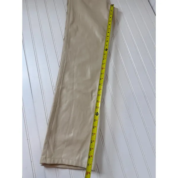 NWOT Zara Khaki High Waisted Straight Leg Pants Neutral Career Casual Womens 6 - Image 4