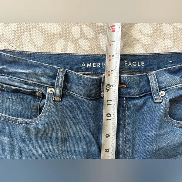 American Eagle Outfitters High Rise Blue Jeans - Image 5