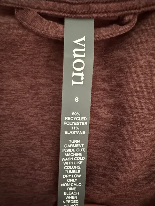 Vuori Woman’s Halo Performance Hoodie 2.0 in Fig Heather - Image 9