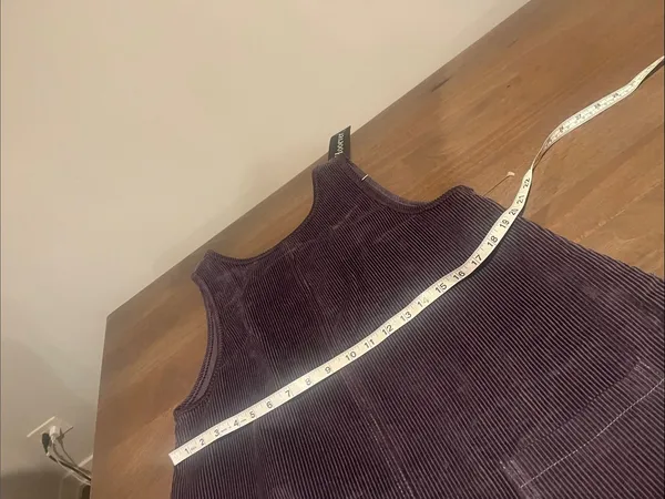 Purple Corduroy Pinafore Dress - Image 6