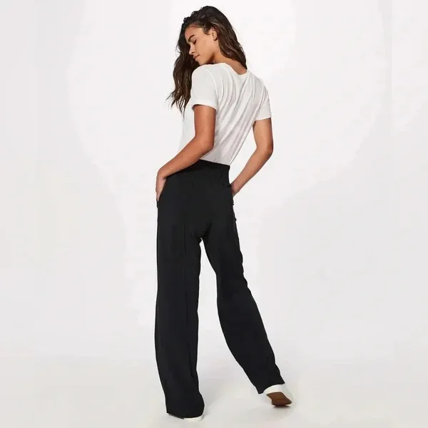 Lululemon Noir Pant Black Dress Pants Elastic waist and tie - Image 2