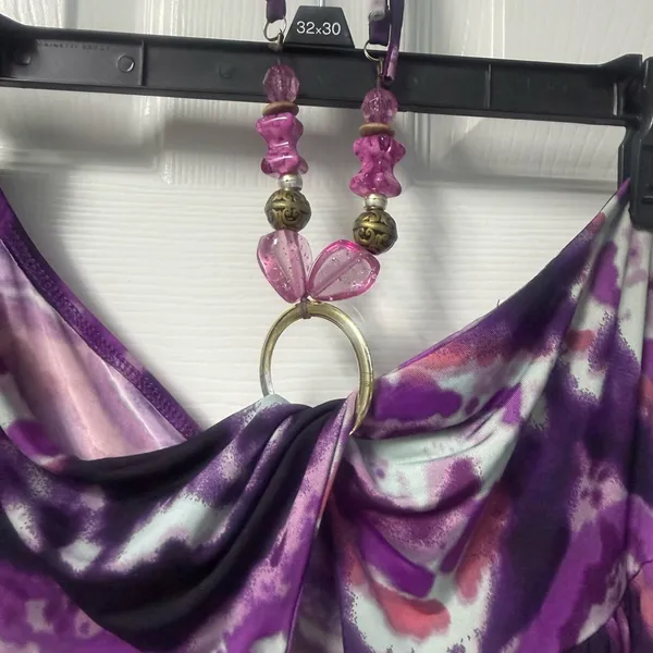 Star Vixen Purple and Black Abstract Maxi - Image 2