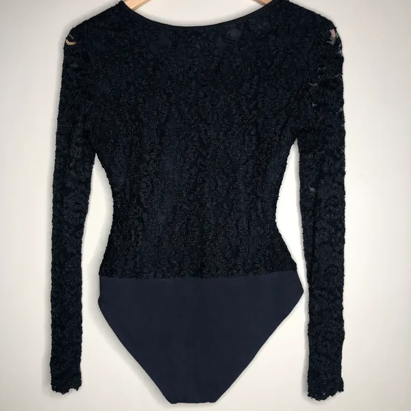 Ann Taylor Black Lace Bodysuit - Image 3