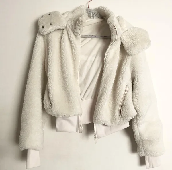 Alo Foxy Sherpa Jacket Ivory XS - Image 11