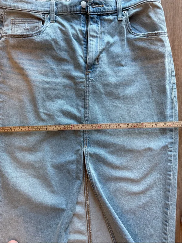Light Wash Denim Maxi‎ Skirt Blue Size 12 - Image 5