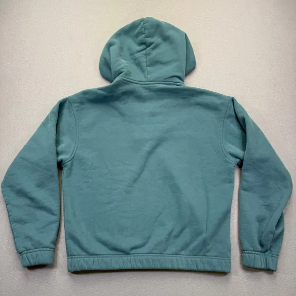 Vuori Restore Hoodie‎ Womens Small Teal Blue Organic Cotton Pullover VW2042 - Image 7