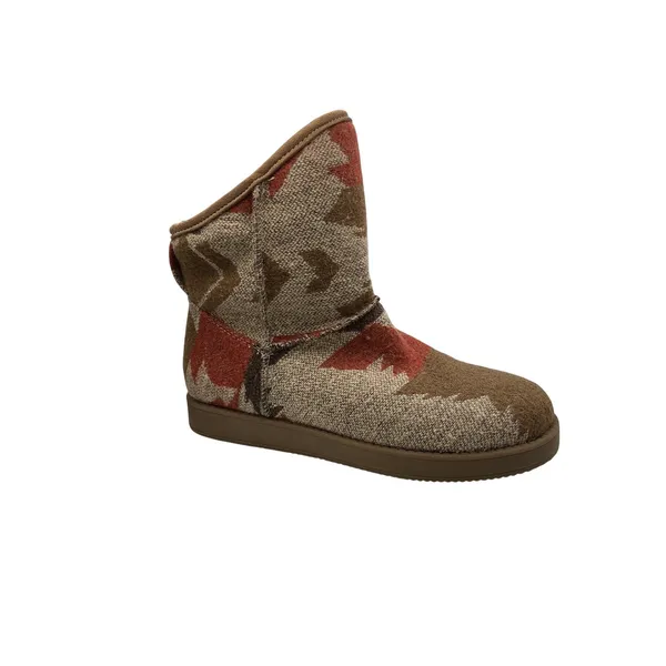 Indigo rd. Aztec Cozy Boot Women 6M Tan‎ Brown Rust Faux Fur Lined Mid Calf Boot - Image 6