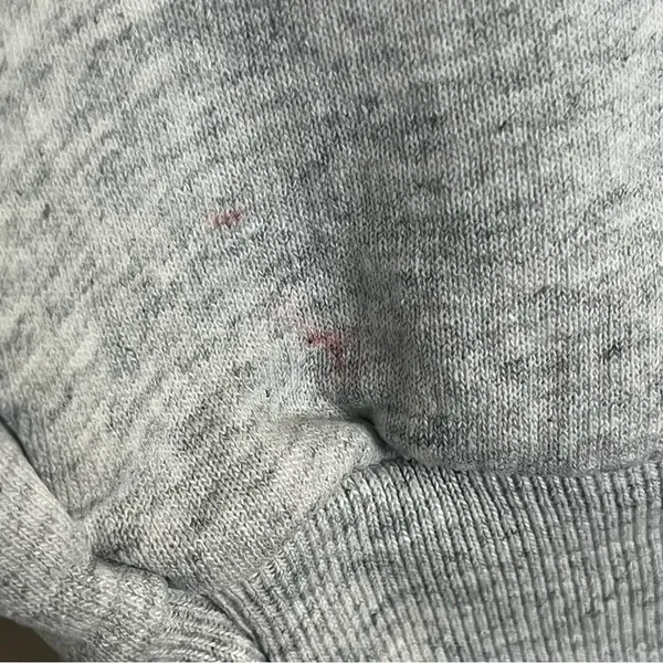 Fruit of the Loom Vintage Embroidered Hummingbird Gray Faux‎ Turtleneck Sweatshirt Size Medium - Image 5