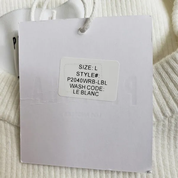 Pistola Womens L Nella Cashmere Blend Cutout Tank in White NEW - Image 9