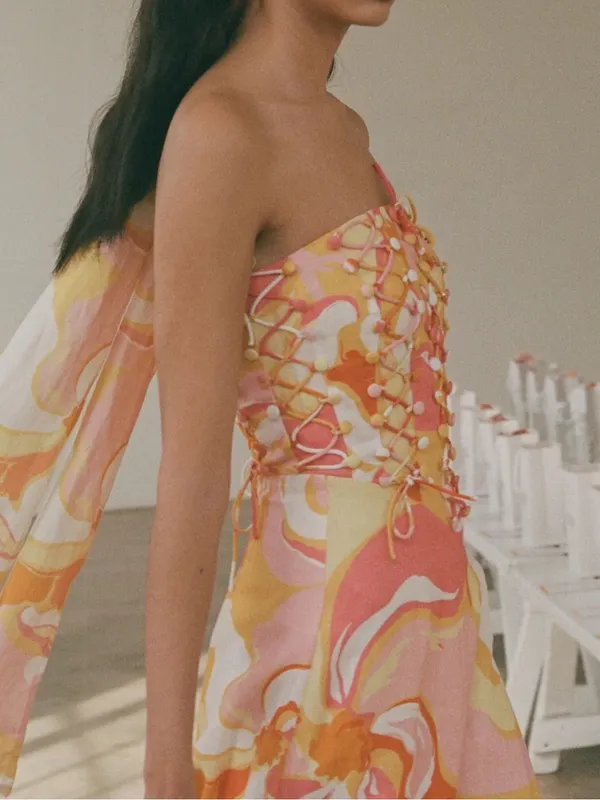 Zaco Saboskirt Kahlo Dress in Calista Sunset - Image 5