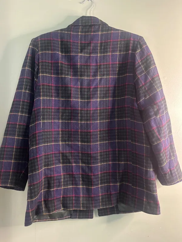 Dumas USA Plaid Blazer Jacket Vintage Preppy Academia Dark Academia Medium - Image 5