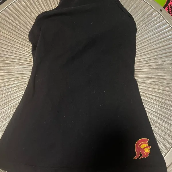 Black Tank Top with Red and Yellow Emblem - Image 2