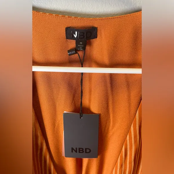 NBD‎ New Cara Mini Dress in Copper Long Sleeves Size Medium - Image 3