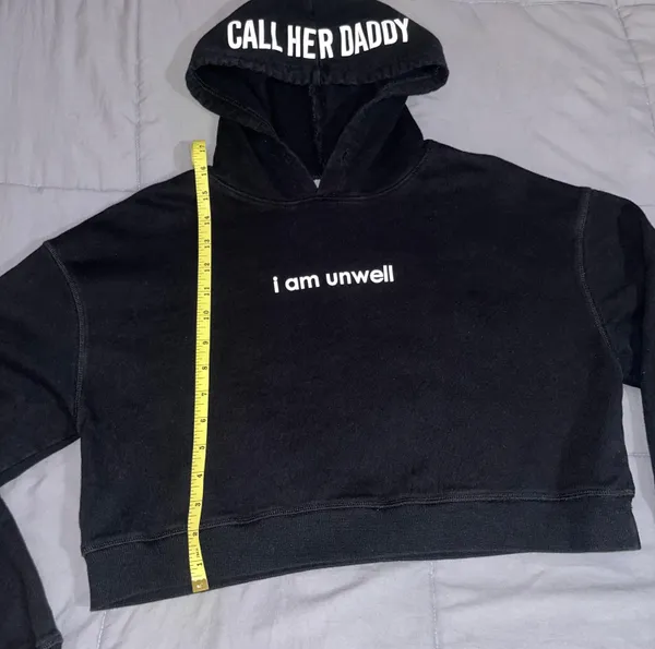 Barstool Sports Call Her Daddy “ I Am Unwell” Crop Hoodie - Image 10