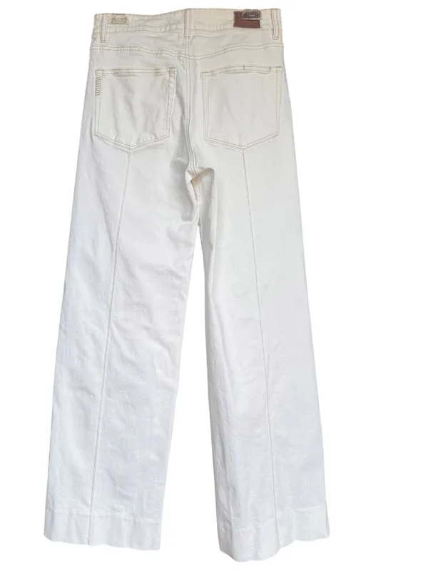 Paige Sasha Wide-Leg Jeans in Toasted Ecru Sz 29 - Image 5