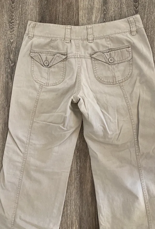 Old Navy Y2k baggy loose utility cargo pants khaki beige tan low rise 6 - Image 8