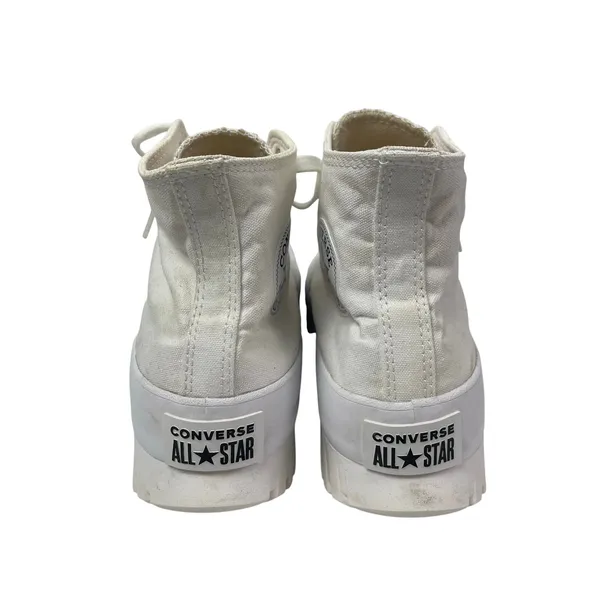 Converse Chuck Taylor All Star Lugged White Round Toe High Top Sneaker Shoes 9.5 - Image 2