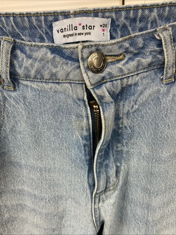 Vanilla Star Jeans Women’s Barrel Jeans Baggy Wide Leg Grunge Skater Y2K 25/1 Women’s Light Wash - Image 3