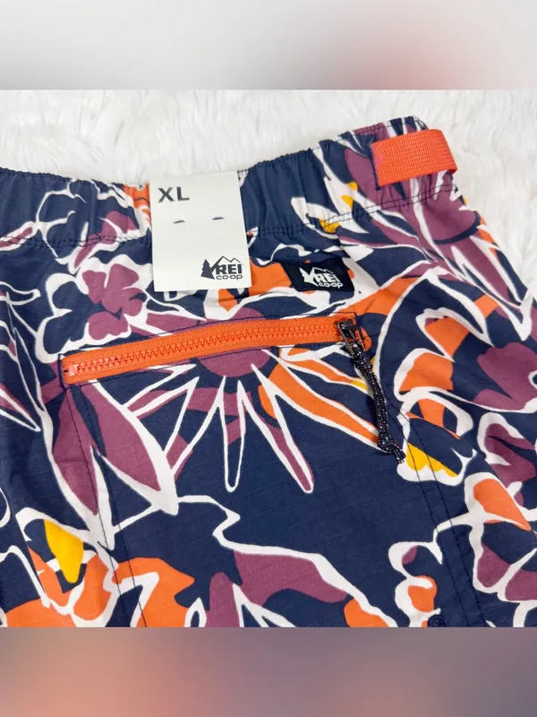 REI CO-OP Womens Trailmade Amphibious Shorts XL Orange Purple Hiking Camping New - Image 7