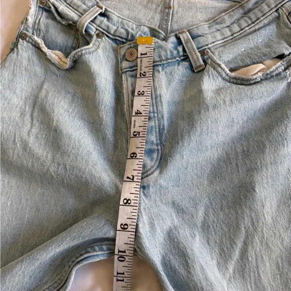 Abercrombie & Fitch Light Blue Straight Leg Jeans - Image 7