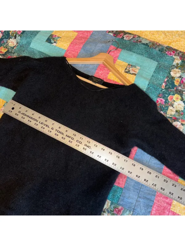 Cashmere Charter Club Luxury $199 100% Cashmere Woman’s S black cashmere sweater - Image 8