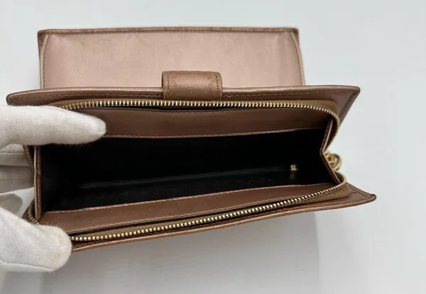 GUCCI Metallic Guccissima Continental Wallet Pink - Image 8