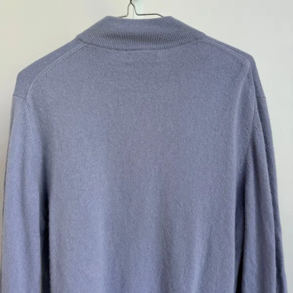 Charter Club‎ Cashmere Office Siren Academia Preppy Mock Neck Sweater XL Purple - Image 7