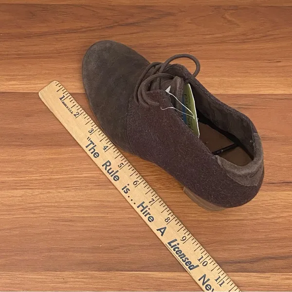 TOMS Women’s Lunata Chocolate Brown Suede/Wool Lace Up Booties Size 8 NWT - Image 8