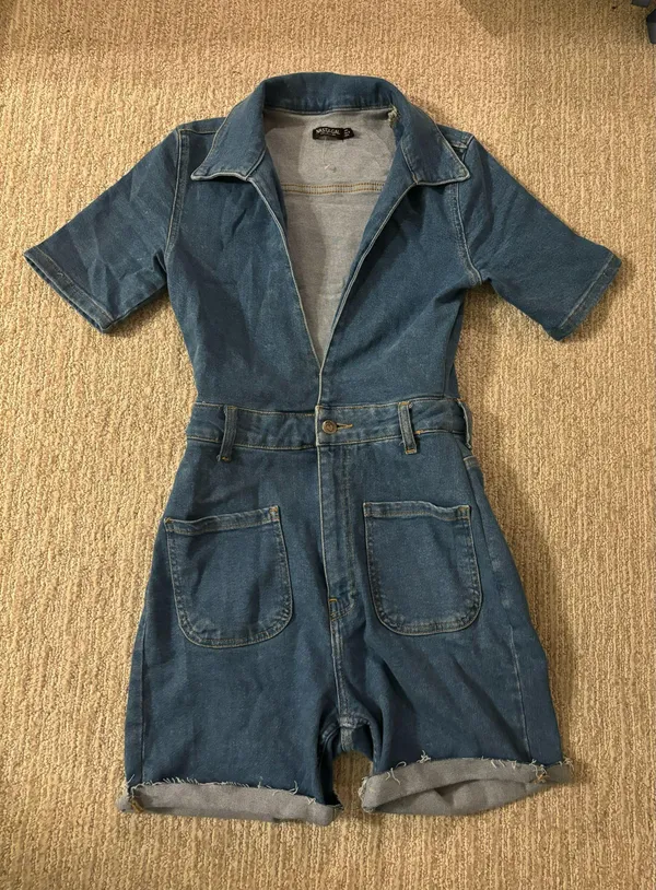 Nasty Gal Denim Romper  - Image 2