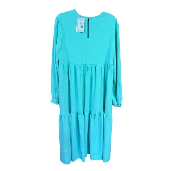 Shi Turquoise Balloon Dress Sz M NWT - Image 3