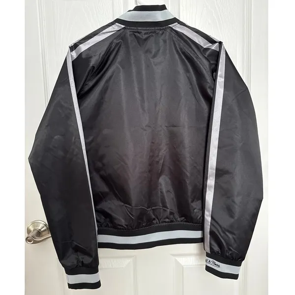 NWT NFL Mitchell & Ness Throwback Dallas cowboys satin varsity jacket black M - Image 6
