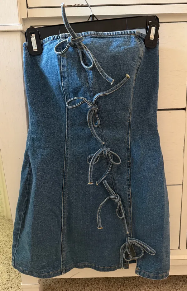 Le lis Denim Strapless Dress - Image 2