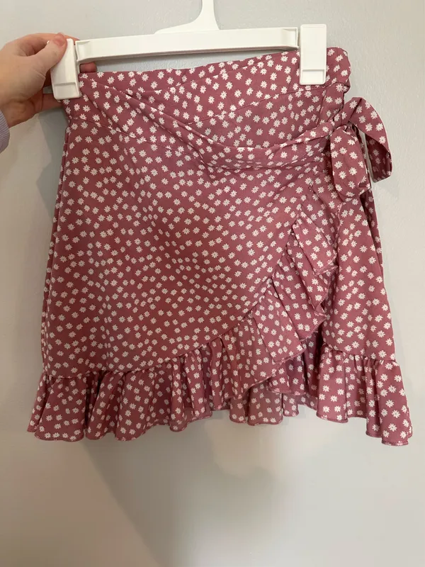Pink floral wrap skirt Size XS - Image 3