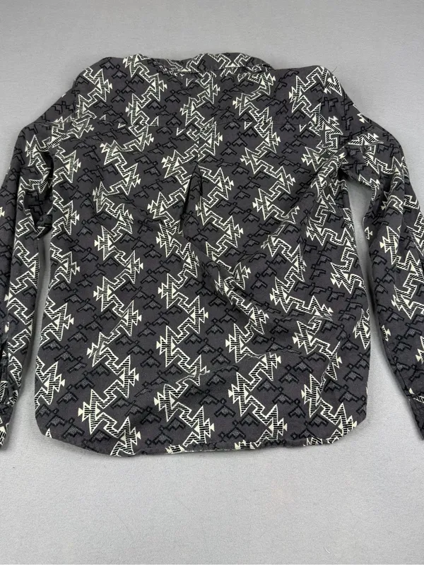 BDG Urban Outfitters Aztec Western Flannel Shirt Gray Cotton Women M - Image 3