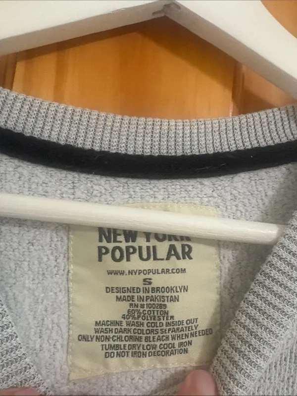 Texas Size Small Grey Crewneck Athleisure Sweatshirt - Image 3