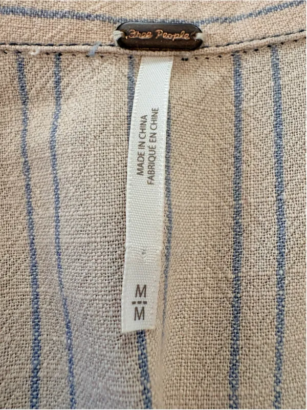 Free People Audrey Stripe Midi Shirtdress Size M - Image 3