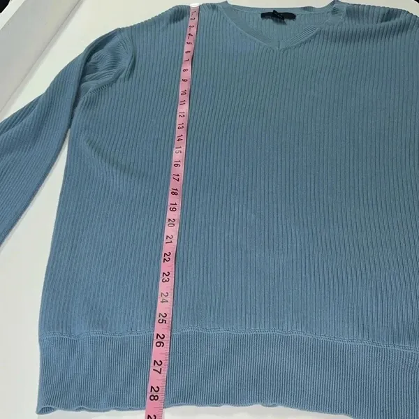 Imperfect Y2K vintage sweater 2002 Gap XXL‎ 100% cotton vneck ribbed XXL sweater - Image 5