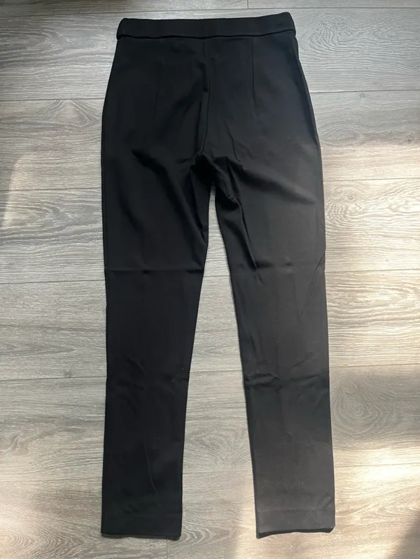 Cos Black Split Hem Pull On  Knit Career Work Casual Pants Size M Professional - Image 2