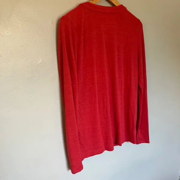 LOFT Women's Long-Sleeve Top Size M Red - Image 5