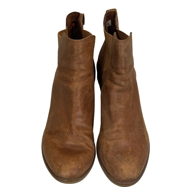 Timberland Leather Chelsea Boots Women's 11 Brown Block‎ Heel ReBOTL Defender - Image 10