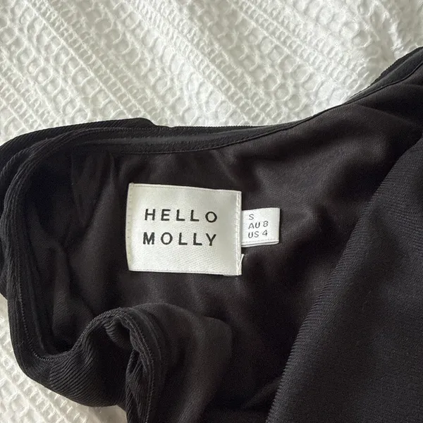 Hello Molly Dress Mini Black One-Shoulder - Image 3