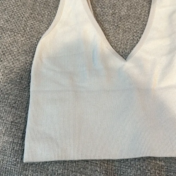 MOVING SALE White ribbed vneck ribbed tank - Image 5