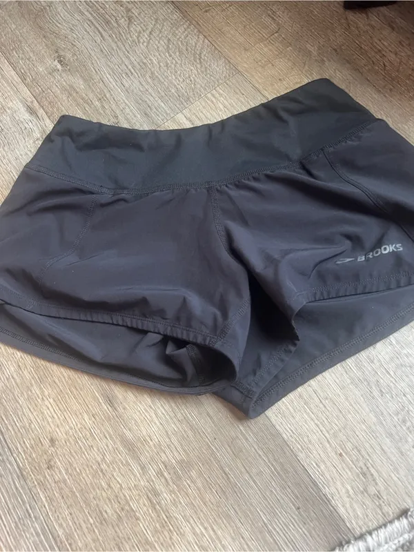 Brooks Women's Black Athletic Running Shorts - Image 3