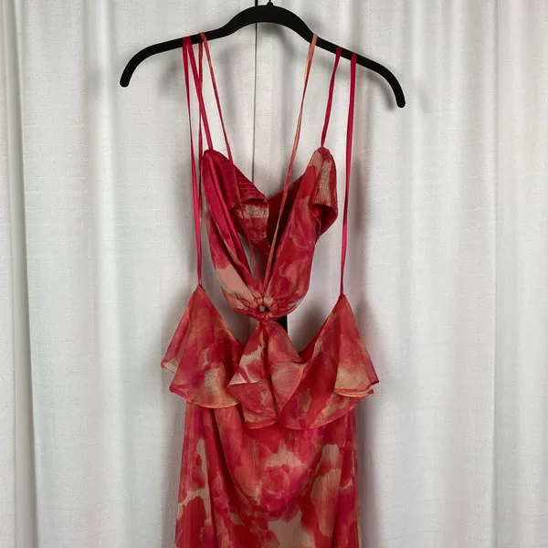 Gianni Bini Cherry Myra Halter Cutout Maxi Dress Sz.10 NWT - Image 7