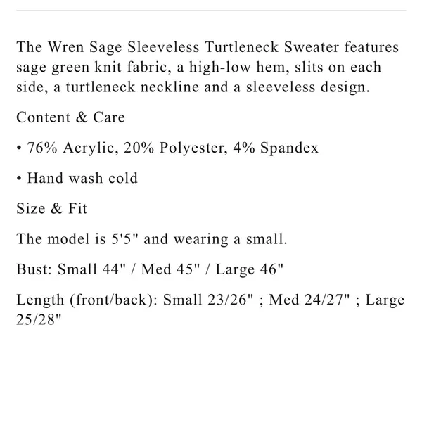 Lizard Thicket Sage Green Turtleneck Sweater - Image 6