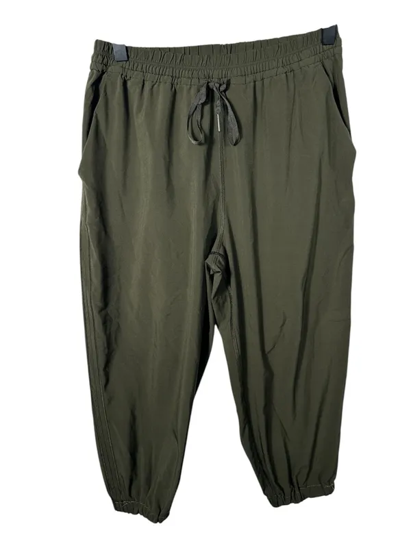 Lululemon Keep It‎ Classic Crop 23” Dark Olive Jogger Pants Women’s Size 4 - Image 3
