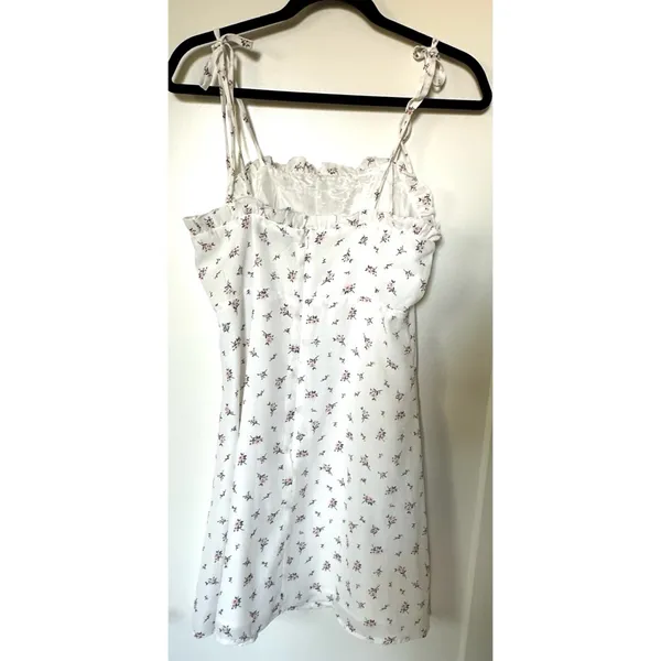 Lulus Be a Wildflower White Floral Print Tie-Strap Mini Dress - Image 7