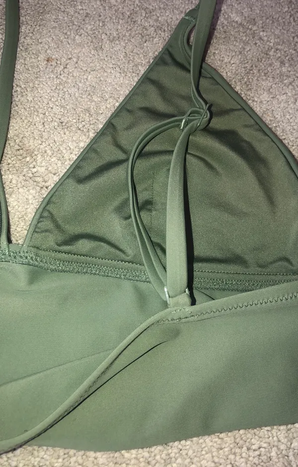 Aerie Triangle Bikini Top Green Medium - Image 4