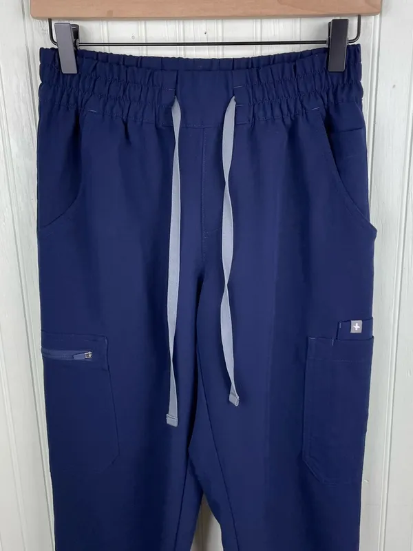 Figs Uman Jogger Scrub Pants Women's Size XS Navy Blue Nursing Scrubs 1001101 - Image 3